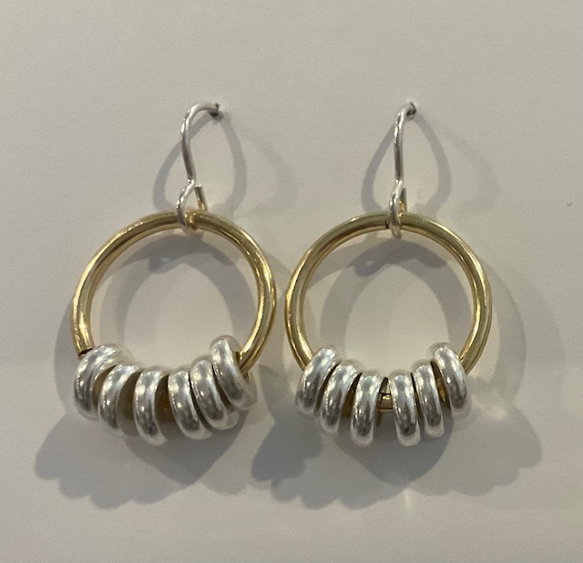 Ring with Beads Wire Earrings